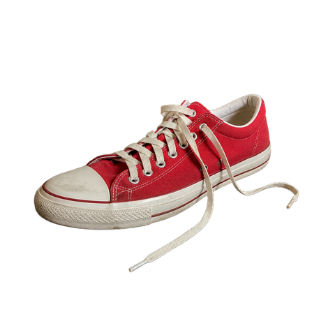 Zapatilla roja recortada en formato Transparente